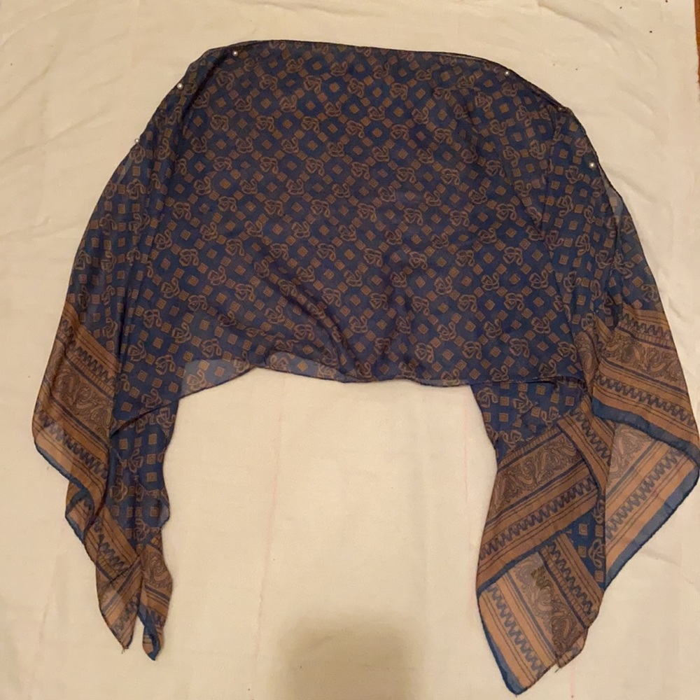 Brand new artisan viscose poncho top